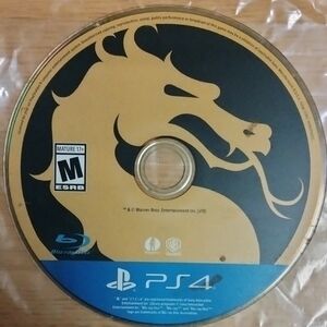Sony PS4 Game Disc with Gold and Blue Design